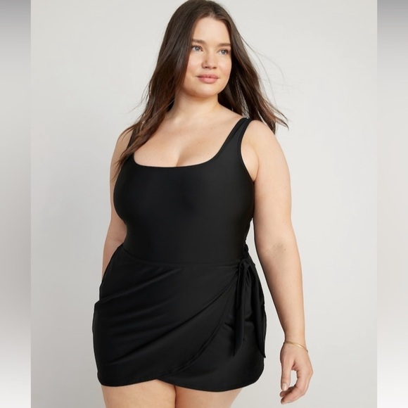 NWT! Black Wrap-Front Swimsuit Dress for Women - Multiple 💎 - Picture 6 of 8